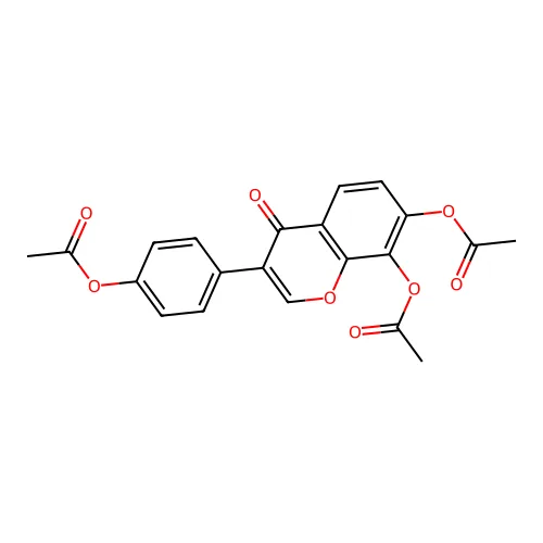 [4-(7,8-二乙酰氧基-4-氧代色烯-3-基)苯基] 乙酸酯 structure