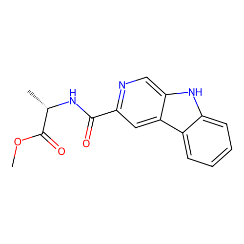 methyl (2S)-2-(9H-pyrido[3,4-b]indole-3-carbonylamino)propanoate structure