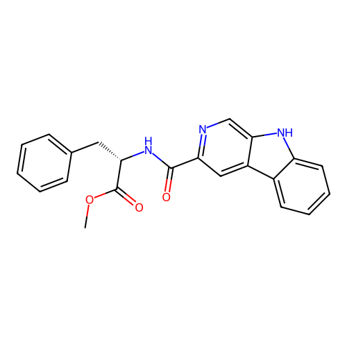 methyl N-(9H-beta-carbolin-3-ylcarbonyl)-L-phenylalaninate structure