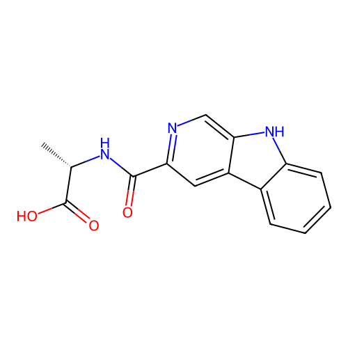 N-(9H-beta-carbolin-3-ylcarbonyl)-L-alanine structure