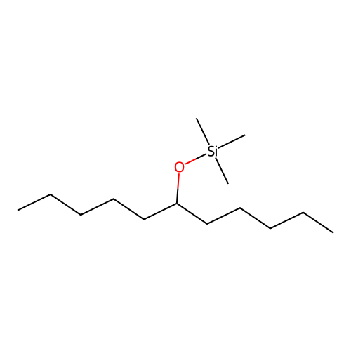 Trimethyl-(1-pentyl-hexyloxy)-silane structure