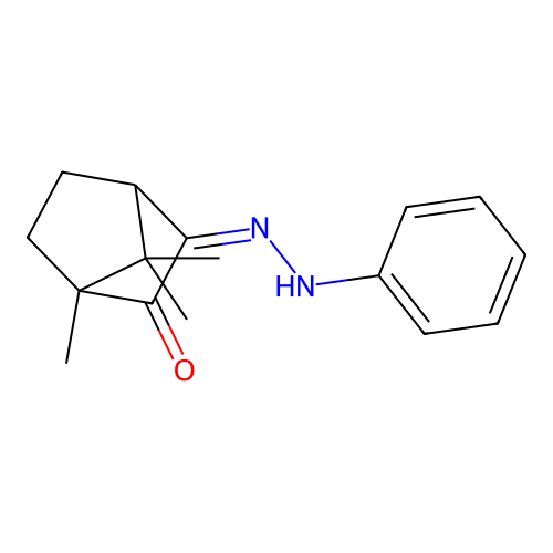 (3Z)-1,7,7-trimethyl-3-(2-phenylhydrazinylidene)bicyclo[2.2.1]heptan-2-one structure