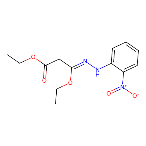 ethyl (3Z)-3-ethoxy-3-[(2-nitrophenyl)hydrazinylidene]propanoate structure
