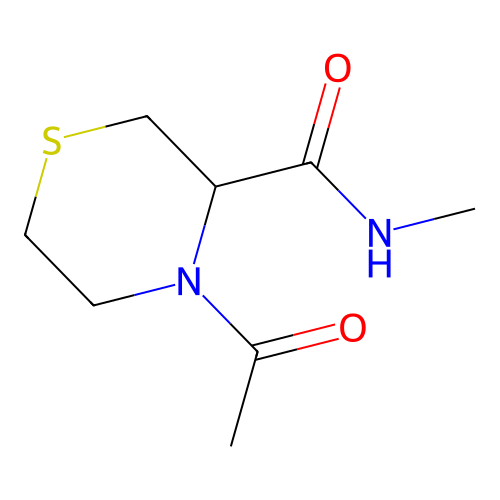 4-acetyl-N-methylthiomorpholine-3-carboxamide structure