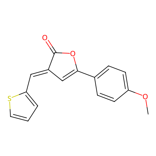 5-(4-Methoxyphenyl)-3-(thiophen-2-ylmethylidene)furan-2(3h)-one structure