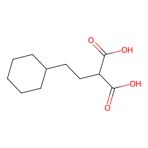 (2-Cyclohexylethyl)malonic acid structure