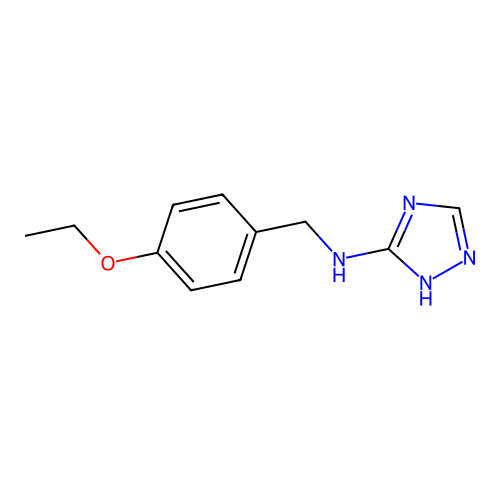 N-(4-ethoxybenzyl)-1H-1,2,4-triazol-3-amine structure