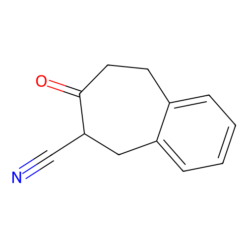 7-Oxo-6,7,8,9-tetrahydro-5H-benzo[A]cycloheptene-6-carbonitrile structure