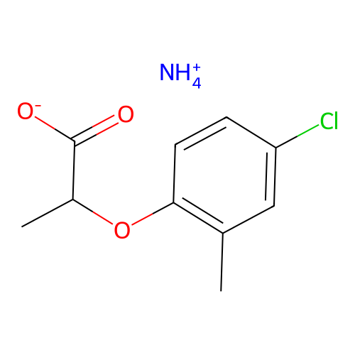 Azanium 2-(4-chloro-2-methylphenoxy)propanoate structure