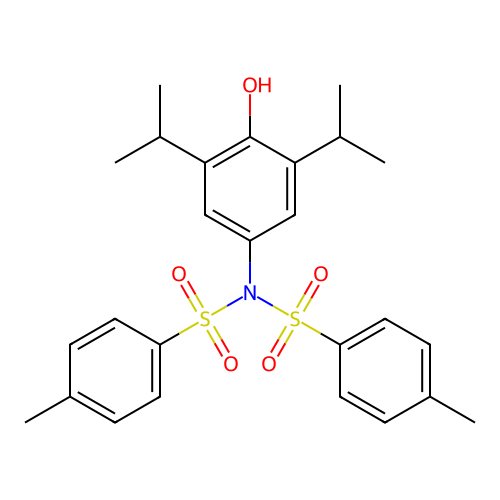 N-(4-hydroxy-3,5-diisopropylphenyl)-4-methyl-N-(4-methylphenylsulfonyl)benzenesulfonamide structure