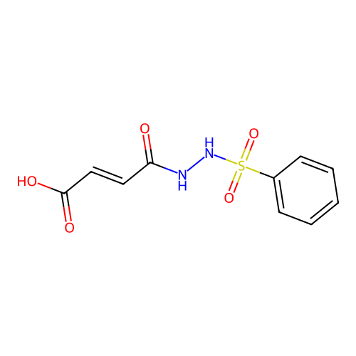 2-Butenedioic acid, (E)-, mono(2-(phenylsulfonyl)hydrazide) structure