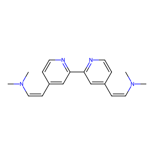 (1Z,1'Z)-2,2'-([2,2'-Bipyridine]-4,4'-diyl)bis(N,N-dimethylethen-1-amine) structure
