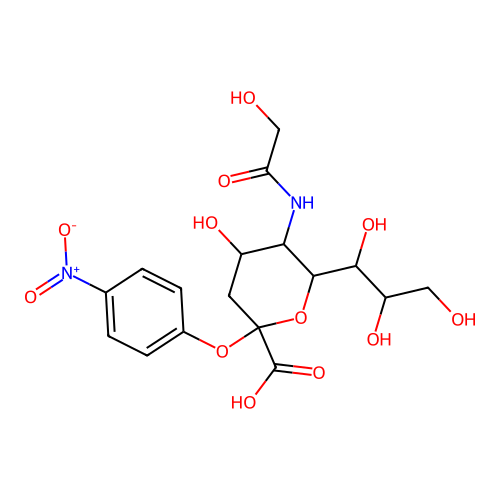 2-O-(p-Nitrophenyl)-alpha-D-N-glycolylneuraminic Acid structure