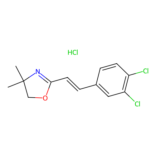 C13H13Cl2NO.ClH structure