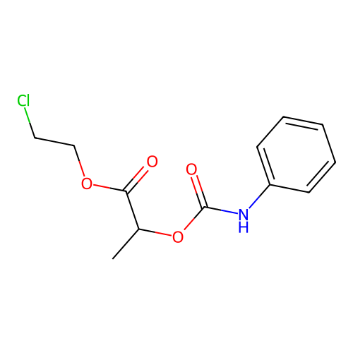 2-Chloroethyl 2-(phenylcarbamoyloxy)propanoate structure