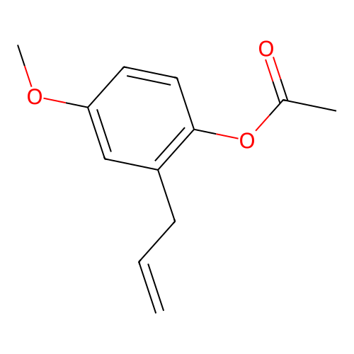 (4-Methoxy-2-prop-2-enylphenyl) acetate structure