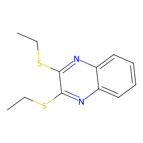 2,3-Bis(ethylsulfanyl)quinoxaline structure