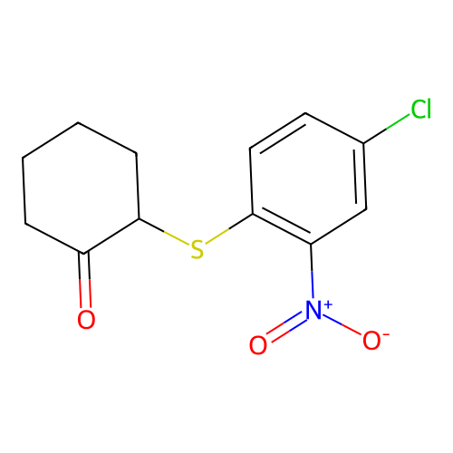 2-({4-Chloro-2-nitrophenyl}sulfanyl)cyclohexanone structure