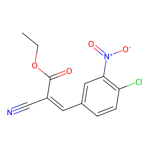 Ethyl 3-(4-chloro-3-nitrophenyl)-2-cyanoprop-2-enoate structure