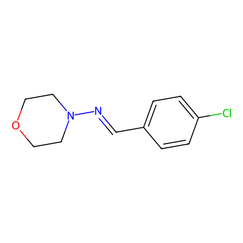 1-(4-chlorophenyl)-N-morpholin-4-ylmethanimine structure