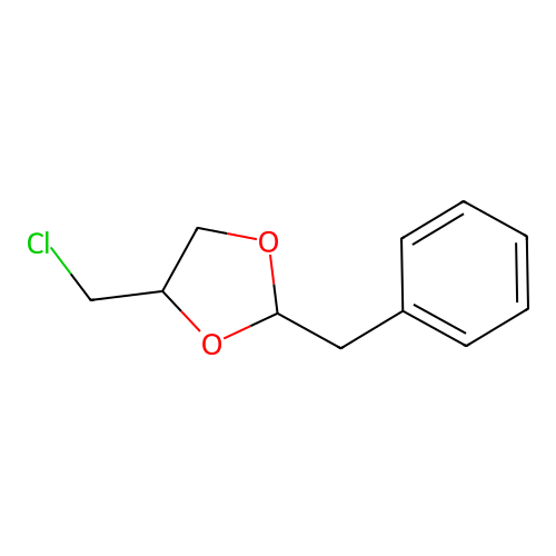 2-Benzyl-4-(chloromethyl)-1,3-dioxolane structure