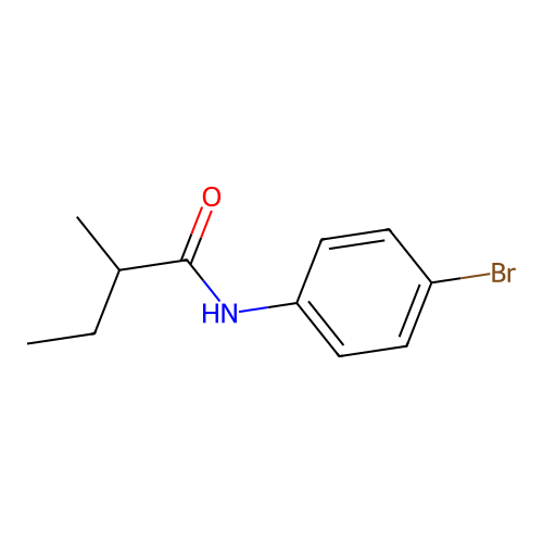 N-(4-bromophenyl)-2-methylbutanamide structure