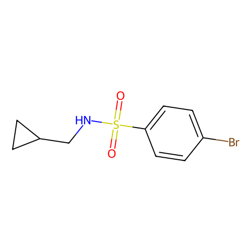 4-bromo-N-(cyclopropylmethyl)benzenesulfonamide structure