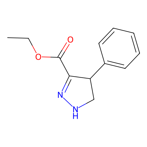 ethyl 4-phenyl-4,5-dihydro-1H-pyrazole-3-carboxylate structure