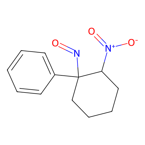 (2-Nitro-1-nitrosocyclohexyl)benzene structure