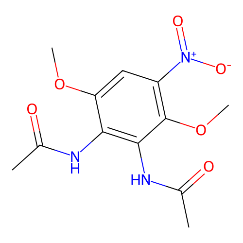 2,5-Dimethoxy-3,4-diacetamidonitrobenzene structure