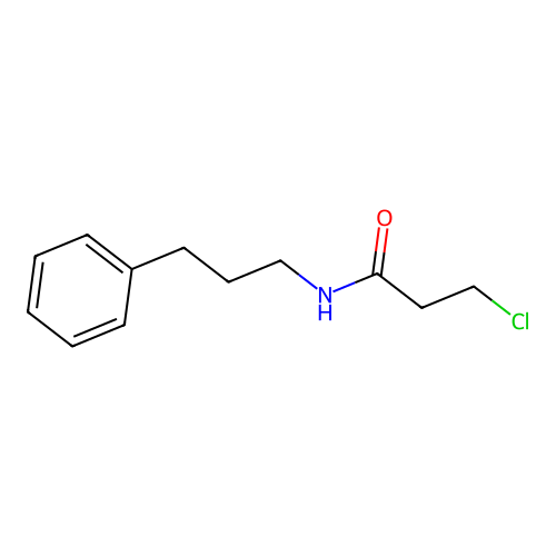 3-chloro-N-(3-phenylpropyl)propanamide structure