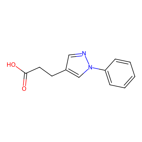 3-(1-phenyl-1H-pyrazol-4-yl)propanoic acid structure