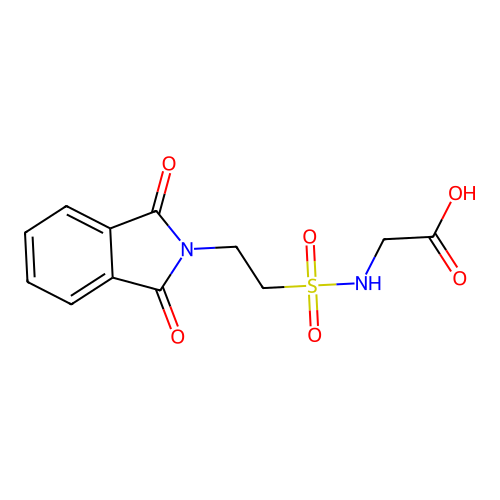 2-[2-(1,3-Dioxoisoindol-2-yl)ethylsulfonylamino]acetic acid structure