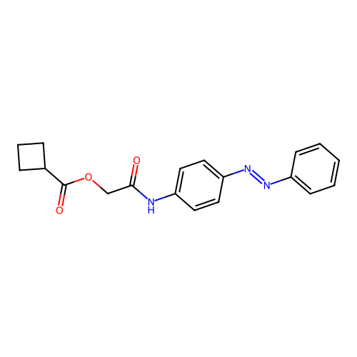 [2-oxo-2-(4-phenyldiazenylanilino)ethyl] cyclobutanecarboxylate structure
