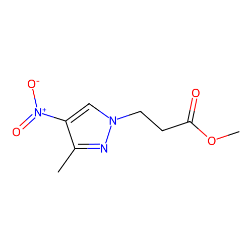 methyl 3-(3-methyl-4-nitro-1H-pyrazol-1-yl)propanoate structure