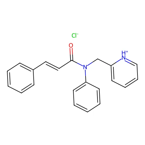 (E)-N,3-二苯基-N-(吡啶-1-鎓-2-基甲基)烯丙甲酰胺氯化物 structure