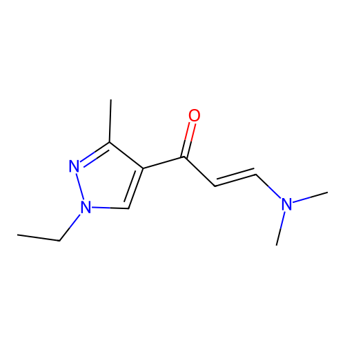 3-(Dimethylamino)-1-(1-ethyl-3-methylpyrazol-4-yl)prop-2-en-1-one structure