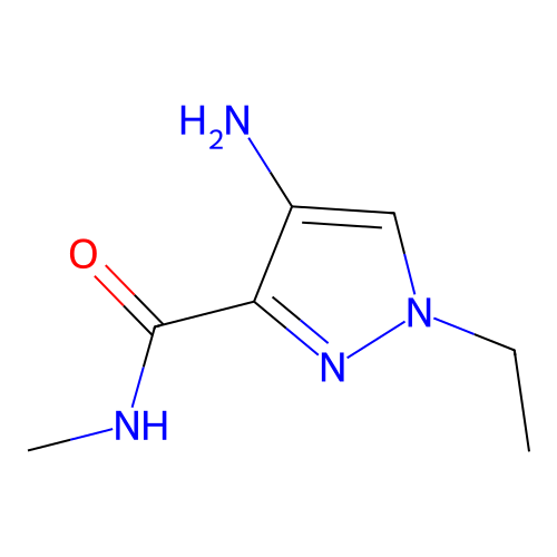 4-amino-1-ethyl-N-methyl-1H-pyrazole-3-carboxamide structure