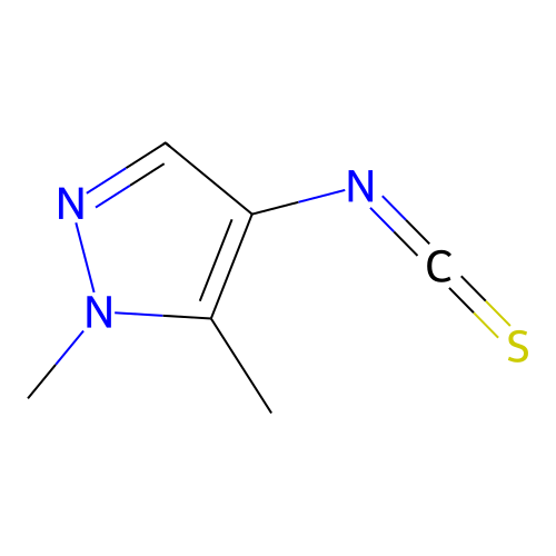 4-isothiocyanato-1,5-dimethyl-1H-pyrazole structure