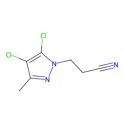 3-(4,5-dichloro-3-methyl-1H-pyrazol-1-yl)propanenitrile structure