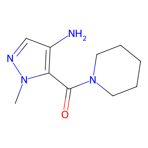 (4-amino-1-methyl-1H-pyrazol-5-yl)(piperidin-1-yl)methanone structure