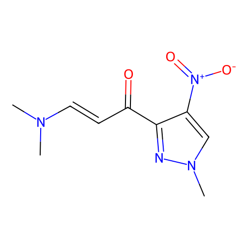 3-(Dimethylamino)-1-(1-methyl-4-nitropyrazol-3-yl)prop-2-en-1-one structure