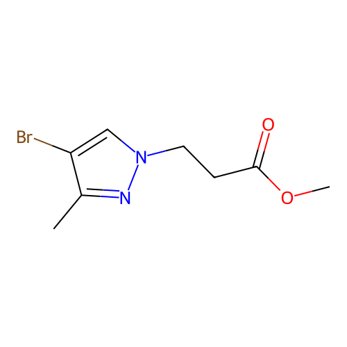 methyl 3-(4-bromo-3-methyl-1H-pyrazol-1-yl)propanoate structure
