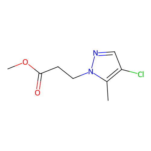 methyl 3-(4-chloro-5-methyl-1H-pyrazol-1-yl)propanoate structure