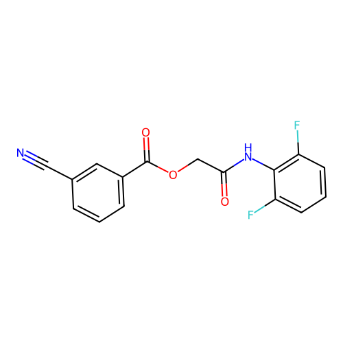 [2-(2,6-Difluoroanilino)-2-oxoethyl] 3-cyanobenzoate structure