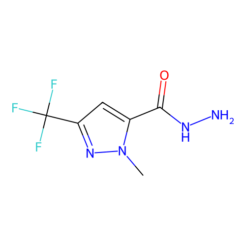 1-methyl-3-(trifluoromethyl)-1H-pyrazole-5-carbohydrazide structure