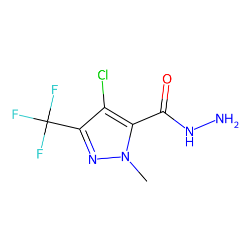 4-chloro-1-methyl-3-(trifluoromethyl)-1H-pyrazole-5-carbohydrazide structure