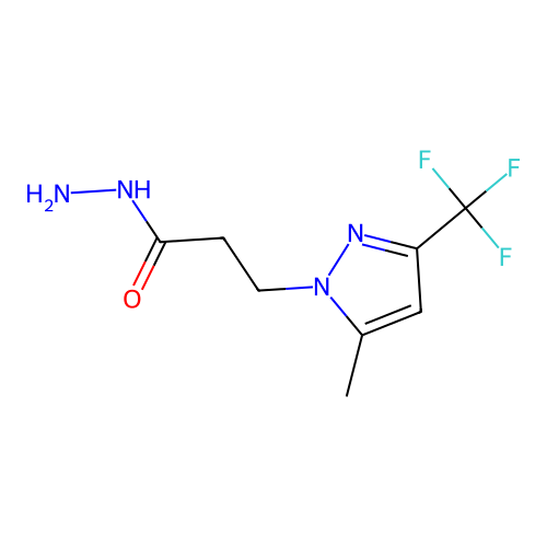 3-(5-Methyl-3-(trifluoromethyl)-1H-pyrazol-1-yl)propanehydrazide structure