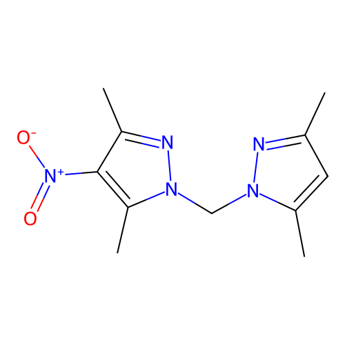 1-(3,5-Dimethyl-pyrazol-1-ylmethyl)-3,5-dimethyl-4-nitro-1H-pyrazole structure