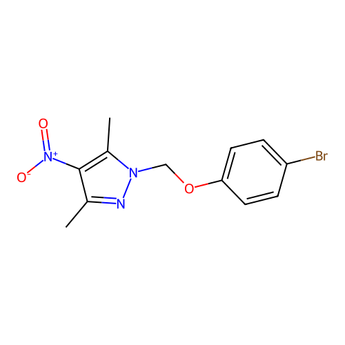 1-(4-Bromo-phenoxymethyl)-3,5-dimethyl-4-nitro-1H-pyrazole structure